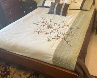 Mid Century walnut full size bed