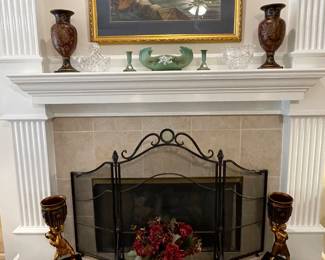 View of fireplace 