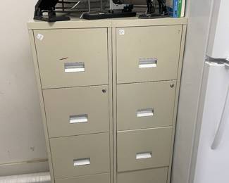 Filing cabinets and office supplies 