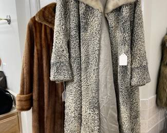 Vintage minx and Persian lamb coats