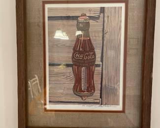 South Carolina artist Jim Harrison “Coca-Cola” signed art print 