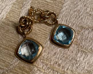 14K and aquamarine earrings 