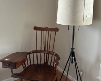 Antique Chair / Newer Lamp