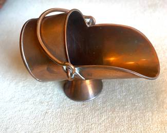 4” heavy copper match holder scuttle