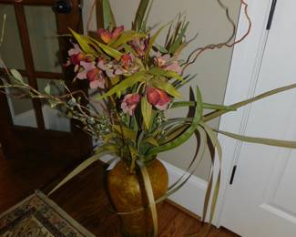 Urn With Silk Flower Arrangement