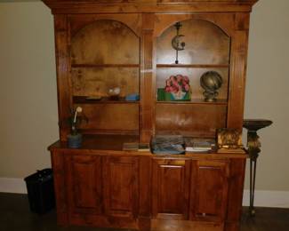 Pine Bookcase Cabinet