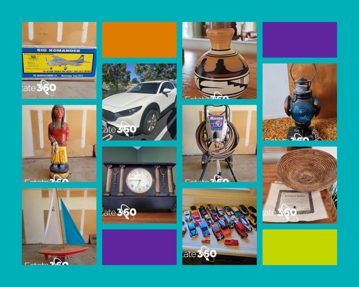 White Brown Clean Grid Interior Design Photo Collage