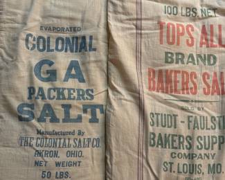 #Akron Ohio #Vintage salt bags 