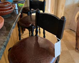 Showing the three bar chairs