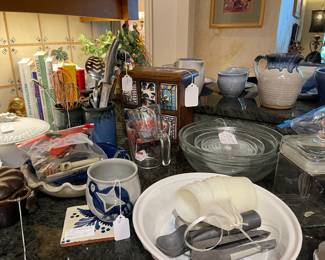 Utensils, cookbooks, baking items