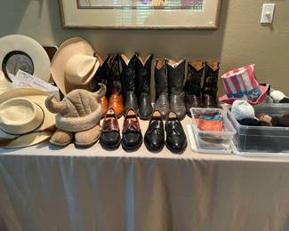 Cowboy Hats, Boots, leather shoes