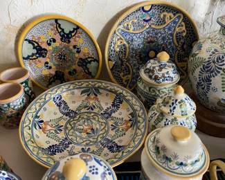 Beautiful vintage Talavera hand pained pieces