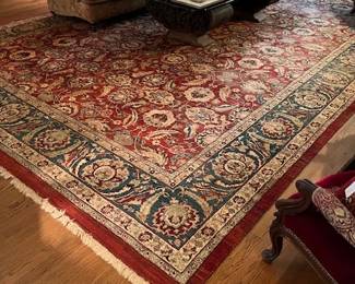 This rug is fabulous, a great design, great colors and my clients paid $16000.00 for this rug. It will be offered at a greatly reduced price. Do not miss out on this fabulous rug.