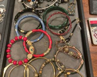 sterling and costume bracelets