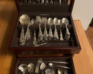 Sterling silver by Reed and Barton 
12 place settings plus specialty and serving pieces 