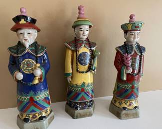 Asian pottery figurines