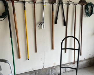 Garden tools and hand cart