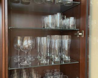 Glassware, including Oakland, Hills, country club, glassware, and Crystal barware