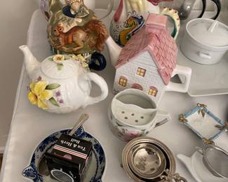 Porcelain and ceramic teapot