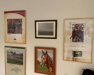 Horse posters, primitive paintings and more