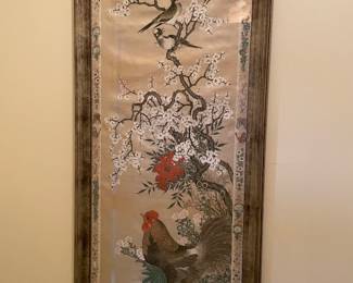 Asian silk framed