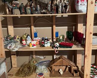 Holiday decor and nativity scene