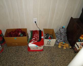 Miscellaneous items lining the walls, in boxes, lovingly organized