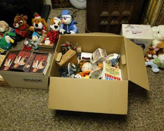 Boxes of books and tapes too