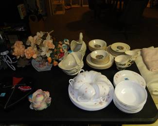 Table in the basement are just filled with items