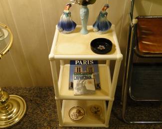 Vintage pieces, on a great plastic shelving unit