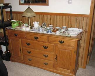 solid oak buffet or would make a nice dresser