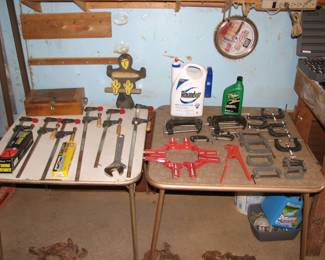 clamps, chains on the floor and more