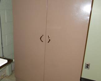 Two door metal storage cabinet