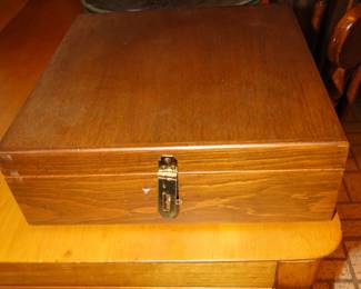 Wooden silverware chest