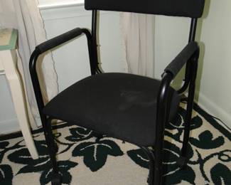 Rolling black office chair.......weeeeeeee