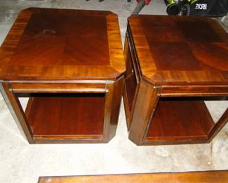 Nice solid wood pair of end tables
