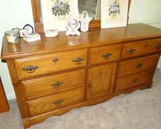 Solid wood dresser offers plenty of storage space