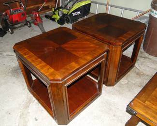Solid wood end tables, match that nice coffee table perfectly