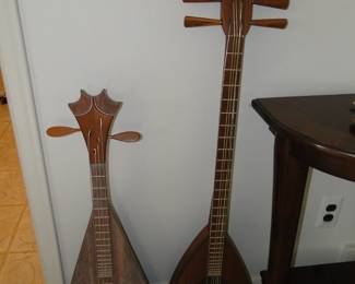 Some more serious imagination certainly went into these two guitars