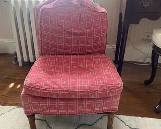 Antique slipper chair - down filled cushions