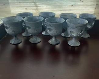 Set of 8 Woburn pottery goblets