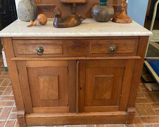 Marble top antique washstand