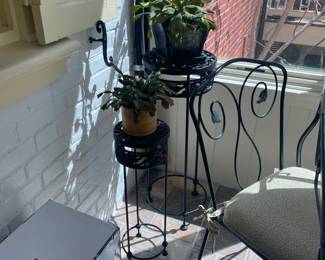 Wrought iron plant stands