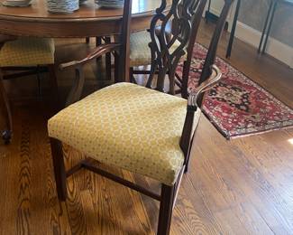 Set of 8 Chippendale style dining chairs