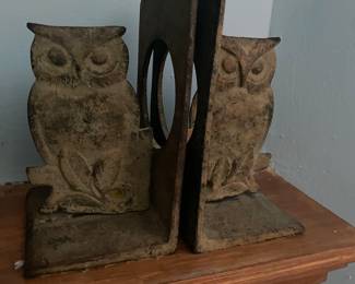 Vintage owl bookends