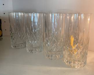 Set of 8 crystal highball glasses