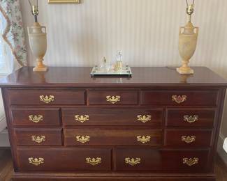 Cherry Chippendale style dresser