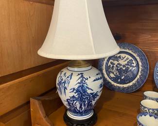 Blue & white lamp