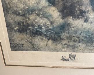 Hand colored etching