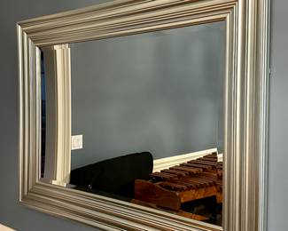 Brushed Silver Wall Mirror